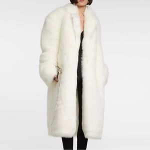 TOPSHOP White Mink Coat